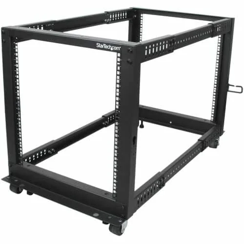 12U Adjustable Depth 4 Post Server Rack - 4POSTRACK12U